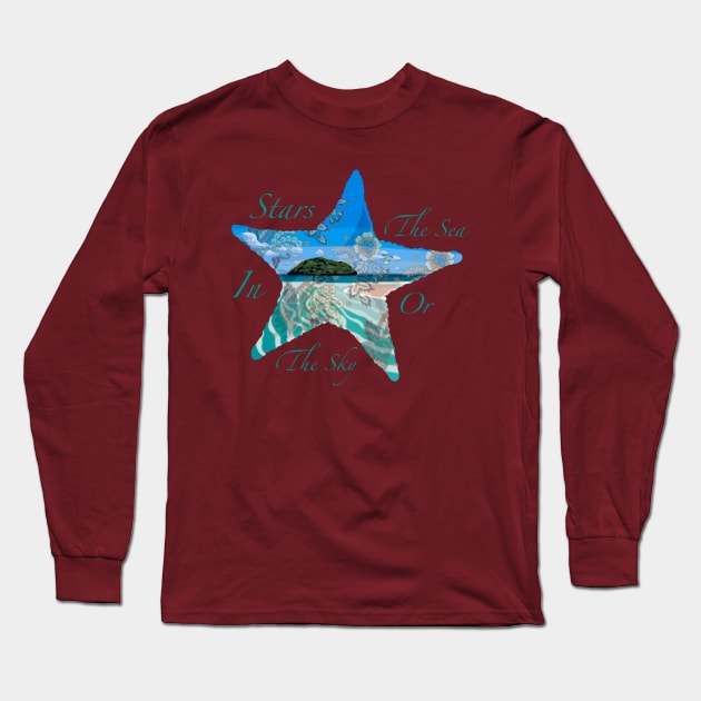 Stars in the sky or the sea Long Sleeve T-Shirt by Arnond